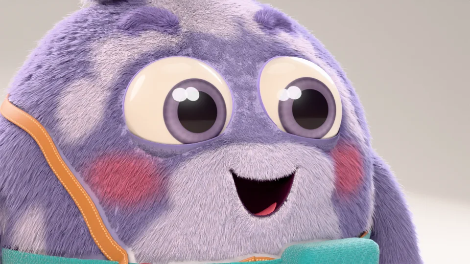 Nubo up close, eyes wide, in the middle of a sentence
